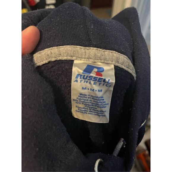 Russell Athletic Y2K Navy and Orange Syracuse Hoodie. Size Medium - Picture 2 of 7